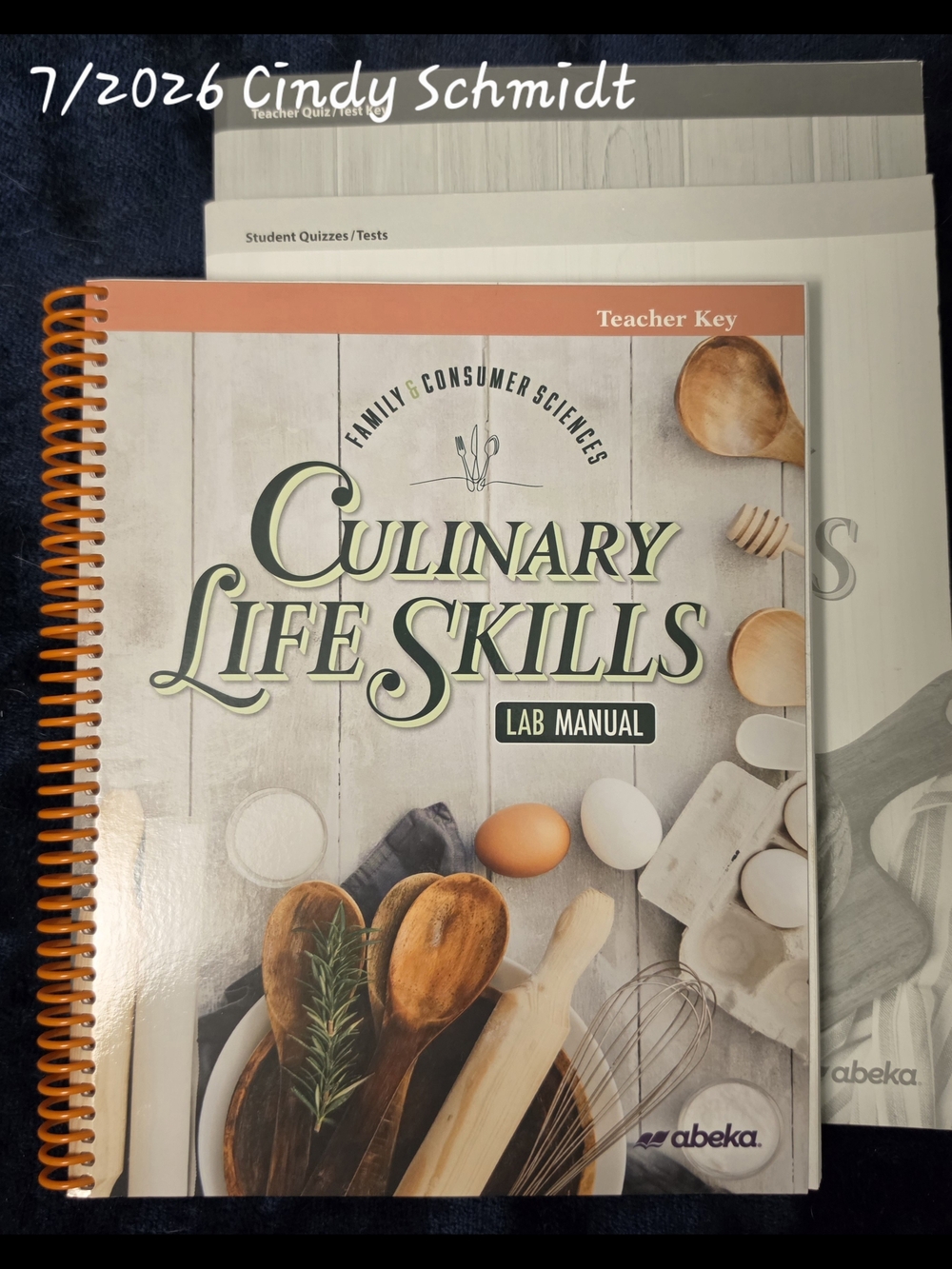 Abeka Culinary Life Skills Lab Manual -  (Teacher Key) And Consumables
